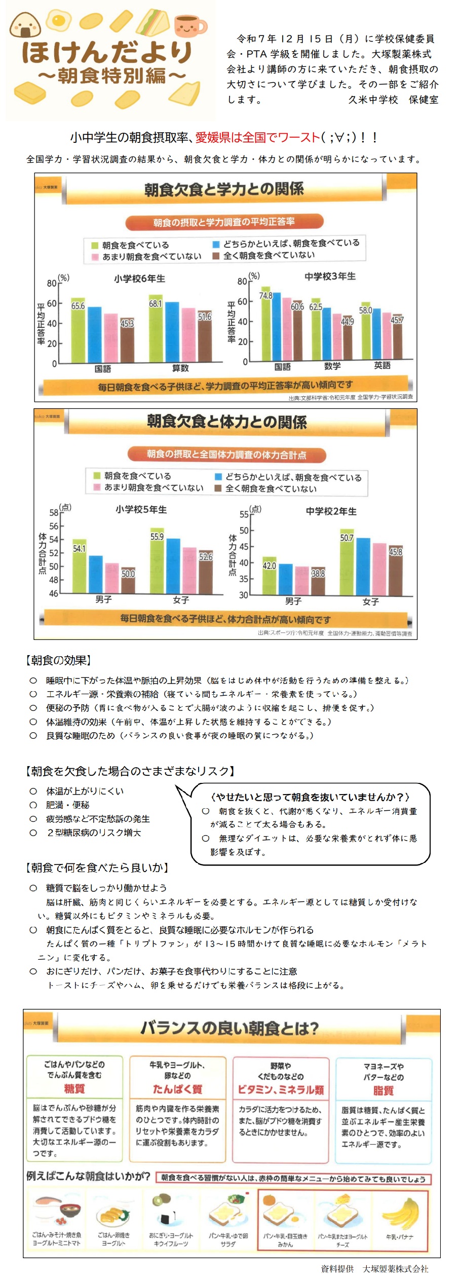 学校ほけんだより